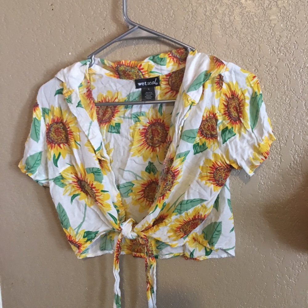 Sunflower crop top